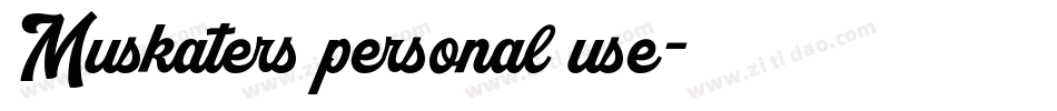 Muskaters personal use字体转换
